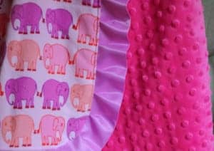 how to sew a ruffle minky baby blanket