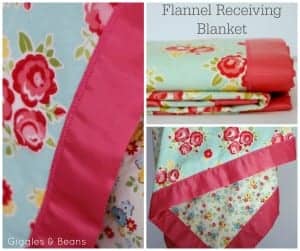 DIY Flannel receiving blanket