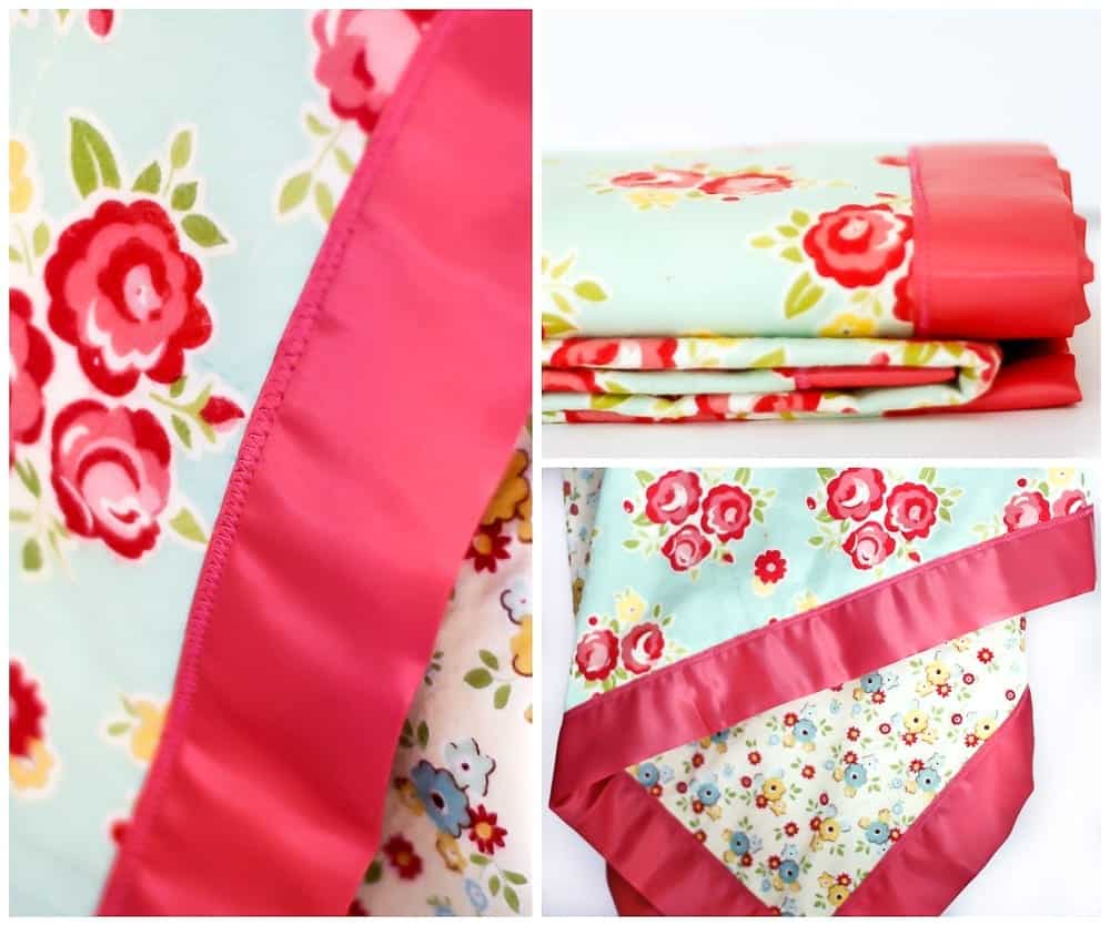 Stitching With 2 Strings: Tutorial: Satin Binding on a Baby Blanket