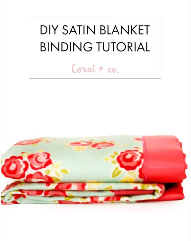 How to Sew Blanket Binding on a Flannel Baby Blanket Tutorial Coral + Co.