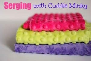 How to serge with minky fabric