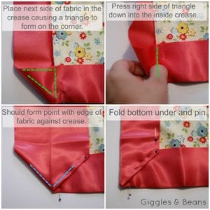 sew a mitered corner blanket binding