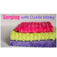 how to serge minky fabric