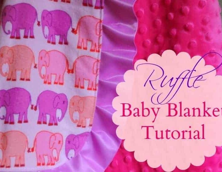 Ruffle baby blanket tu