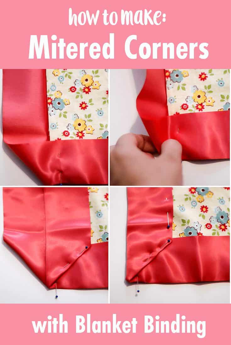 How to Sew/Apply/Attach Baby Blanket Binding - Blanket Binding Corners