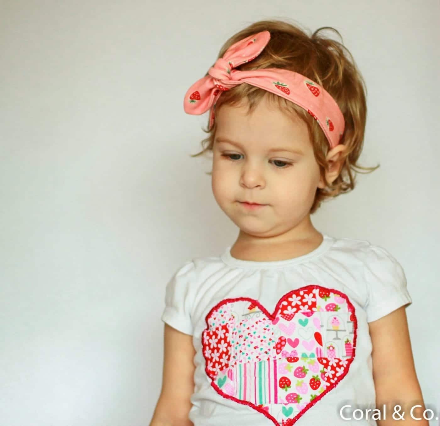 Valentines Day Outfit with Organic Strawberry Leggings and a Patchwork Heart T-shirt. Made by Coral & Co. (2 of 14)