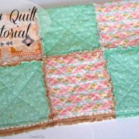 DIY Rag quilt tutorial with a modern touch. Quick and easy quilt made by coral and co.