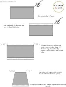 Derby Style T-Shirt Dress Tutorial 3 Coral and Co