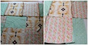 How to sew a rag quilt. Sew the seams together
