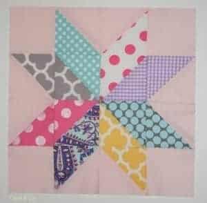 Starflower quilt block tutorial. How to make a starflower quilt block from Coral and Co.