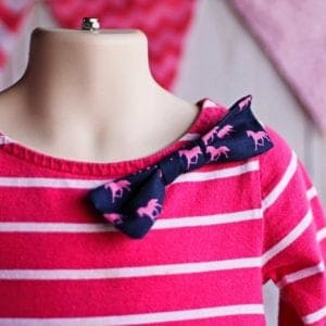 T-shirt bow dress tutorial and pattern from Coral and Co.