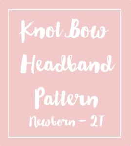 Free Knot Headband Pattern for girls sizes Newborn - 2T made by Coral and Co with Printable PDF Pattern