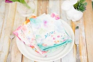 diy-pom-pom-mitered-napkin-tutorial