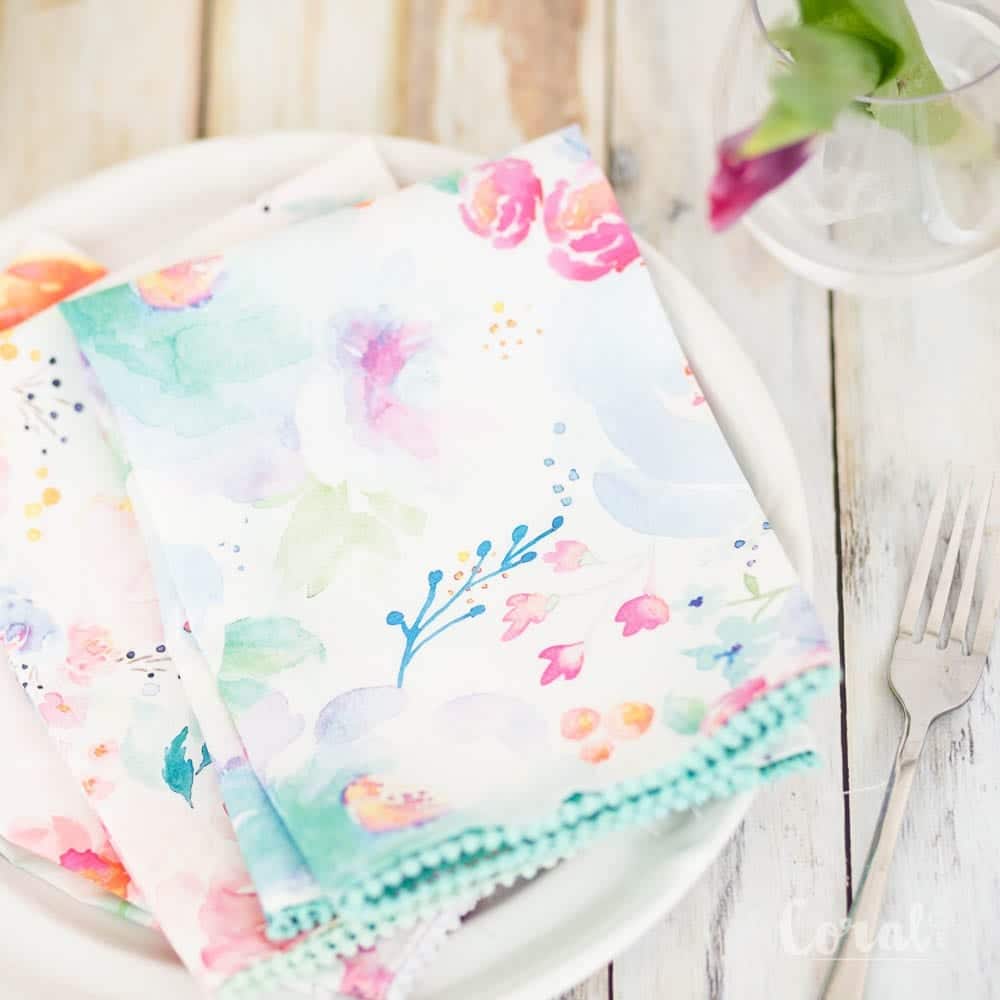 How to Sew a Cloth Napkin  DIY Mitered Corner Napkin Tutorial