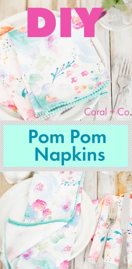 how-to-make-diy-pom-pom-dinner-napkins-tutorial