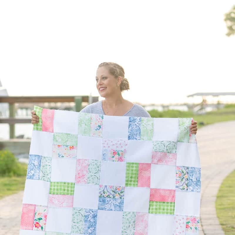 Beginner Patchwork Baby Quilt Pattern Using 5” Squares - Tutorial