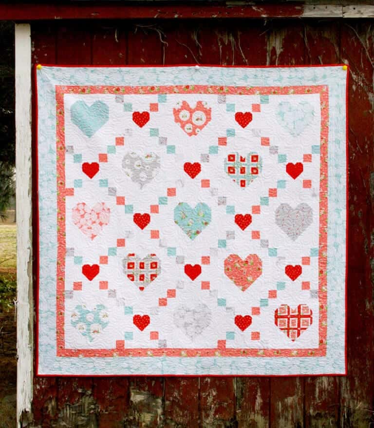 25+ Valentine Quilt Patterns with Hearts to Sew
