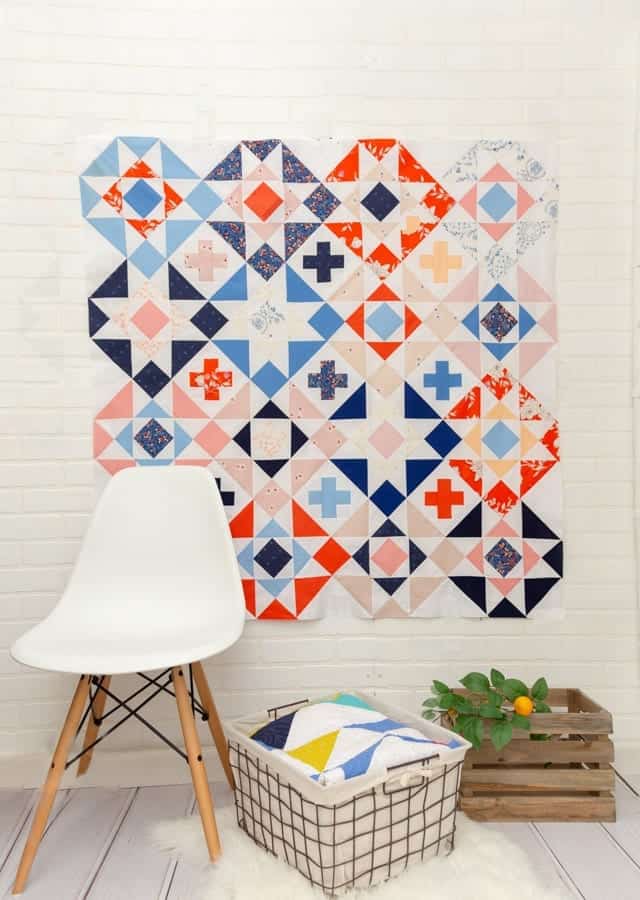 Modern-quilt-pattern-nordic-crossing-quilt-coral-and-co