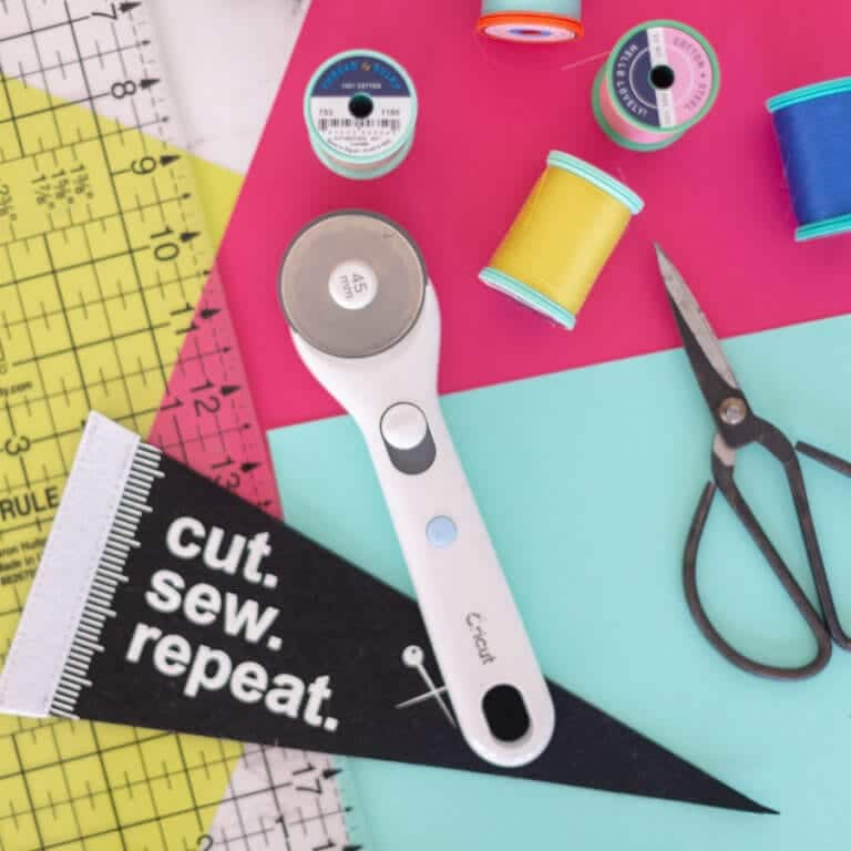 How to use a rotary cutter and mat to cut fabric + Video! Coral + Co.