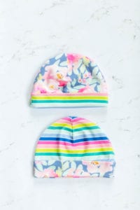 floral-rainbow-newborn-hats