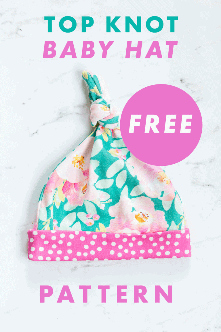FREE Top Knot Baby Hat Sewing Pattern and Tutorial Coral + Co.