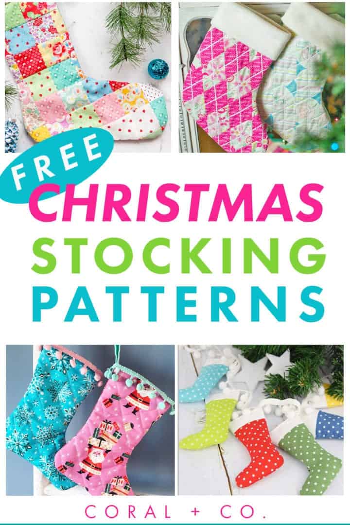 25 FREE Christmas Stocking Patterns To Sew Coral Co 