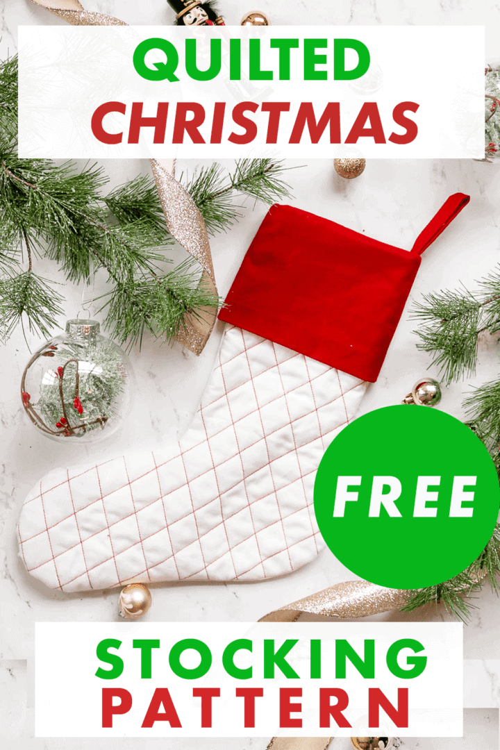 Quilted Christmas Stocking Sewing Pattern