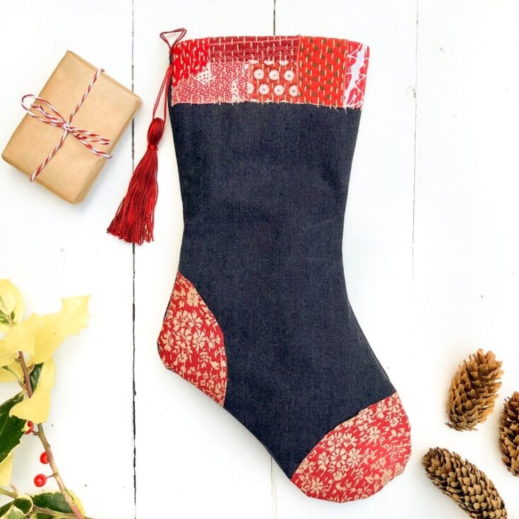 Image for How to make a Christmas stocking, free stocking template