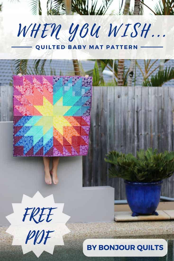 Scrappy Posie - a free baby quilt pattern - Bonjour Quilts