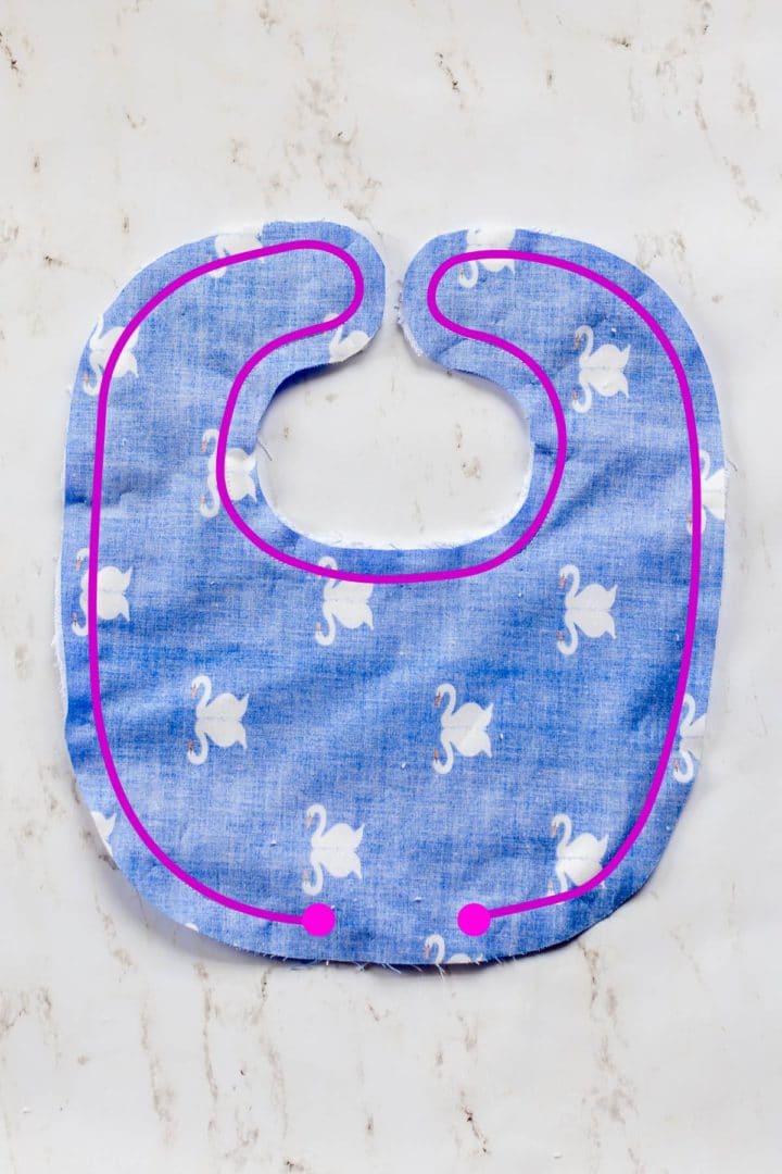 Side Snap Baby Bib Pattern with Terry Cloth Coral + Co.