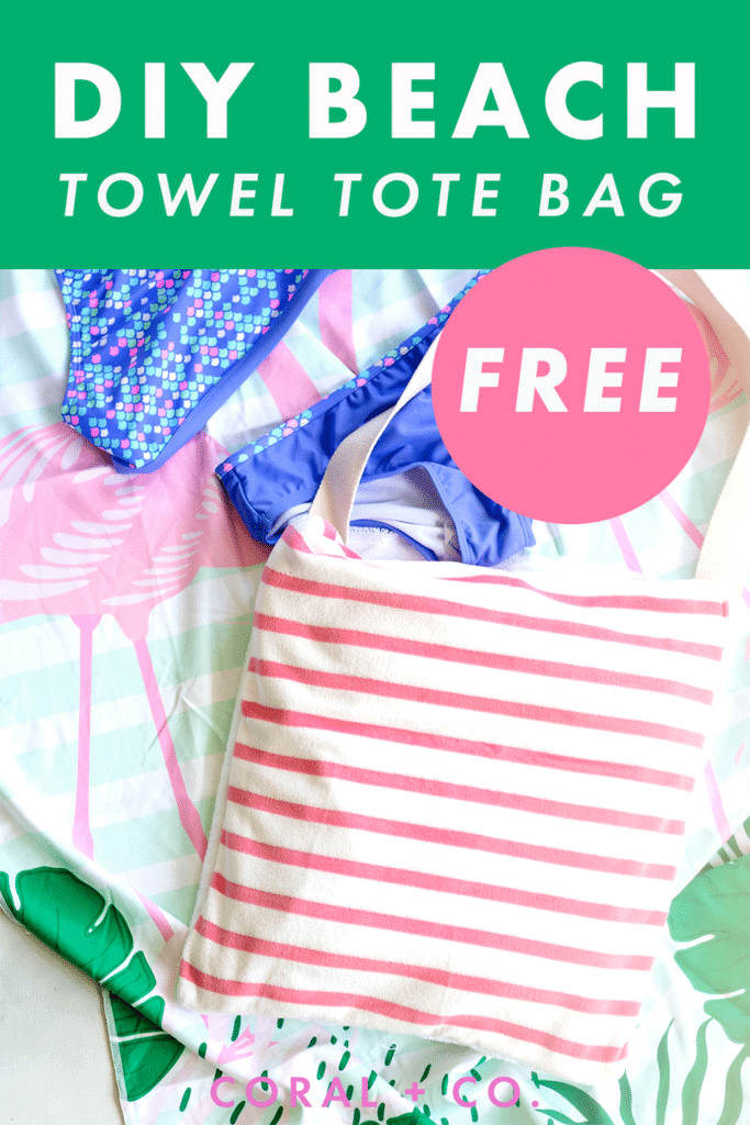 How To Make a Beach Bag Towel Tote - Easy Beach Bag - Coral + Co.