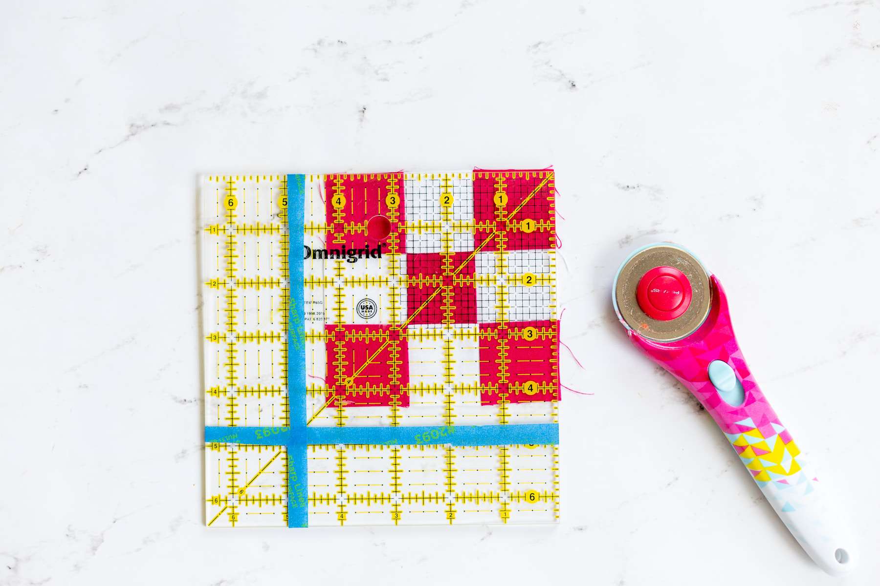 How to Sew a 9 Patch Quilt Block Nine Patch Block Strip Piece or Block by Block Coral + Co.