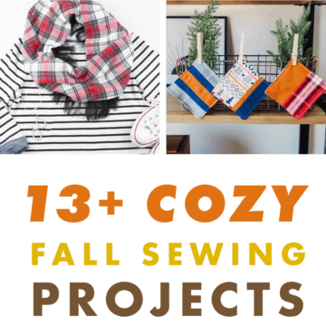 cozy fall sewing collage